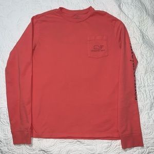 Coral vineyard vines long sleeve tee 16 (L)